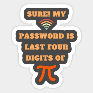 Last four digits passowrd Sticker